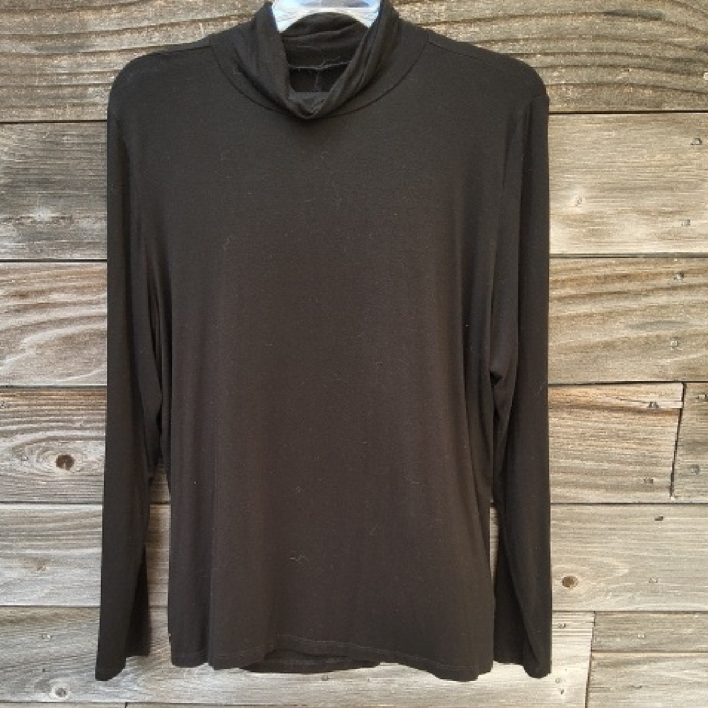 Eloquii Black Long Sleeve Turtleneck Top Size 18/20